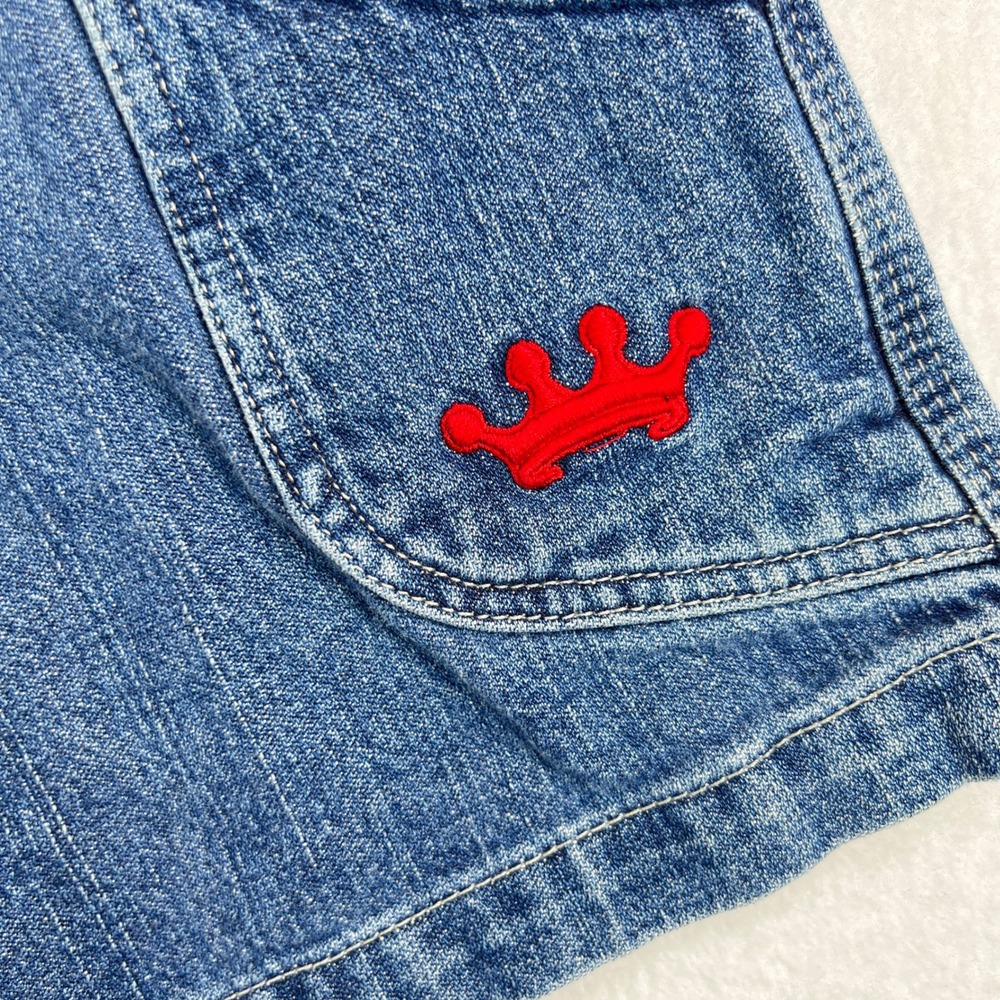 VTG 90s JNCO Jean Carpenter Shorts Mens 32 Crown Blue Skater Wide Leg Baggy Y2K - Picture 11 of 15